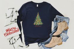 Womens Christmas Long Sleeve Shirt, Christmas Crewneck Sweater, Christmas Tree Long Sleeve, Holiday Shirt for Women, Win