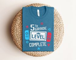 5th Grade Level Completed, Gamer Graduation Shirt, School Graduation T-Shirts, Gamer Boys Girls Shirt, Custom Class Matc
