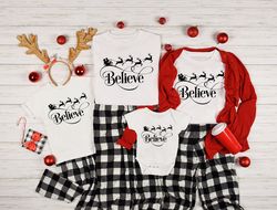 Believe Christmas T-shirt, Christmas Spirit T-shirt, Christmas shirt,Winter shirt, Holiday Shirt, Women's Shirt, Christm