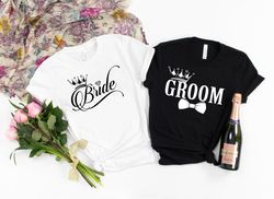 Bride and Groom Shirt, Wedding Party T-shirt, Honeymoon Shirt,Wedding Shirt,Wife and Hubs Shirts, Just Married Shirts, M