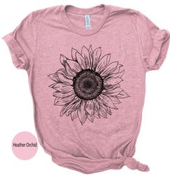 Sunflower t shirt, sunflower graphic tee shirt