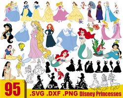 Disney Princesses svg, disney princess svg for cricut