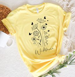 Wild Flowers T shirt, Wildflower tshirt, Flora
