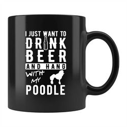 poodle mug, poodle gift, poodle beer mug, dog lover mug, dog lover gift, dog mug, dog owner gift, poodle owner gift d597