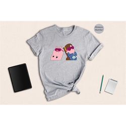 Disney Gravity Falls Shirt, Waddles and Mabel T-Shirt, Family Birthday Gift, Gravity Falls Fan Gift, Cute Cartoon Shirt