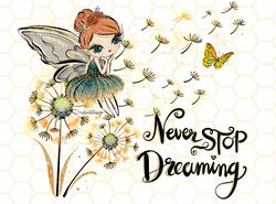 Never Stop Dreaming PNG  Fairy png  Dandelion png