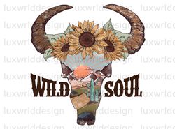 Wild Soul Bull Skull PNG  Western png  Western Des