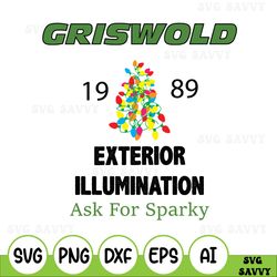 Griswold 1989 Exterior Illumination Svg Gift For Christmas, Christmas Tree Lighting Svg, Retro Christmas Svg, Griswold's