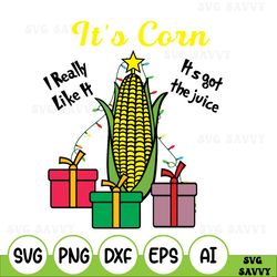 Ugly Christmas Svg It's Corn I Really Like It, Funny Corn Kid Meme Xmas Svg, Unisex Svg Party, Christmas Svg, christmas