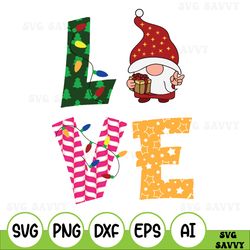 Love Gnome Svg, Gnome Christmas Svg, Gift For Friends, Christmas 2022, Holiday Gift, christmas svg