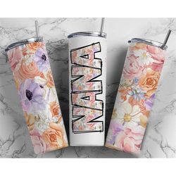 NANA Tumbler Wrap PNG Floral Print PNG Tumbler Design Seamless Country Sublimation Designs Downloads 20oz