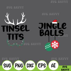 Jingle Bells Svg, Tinsel Tits Svg, Christmas Couple Svg, Christmas Matching Svg, Christmas Couple Svg , Christmas Couple