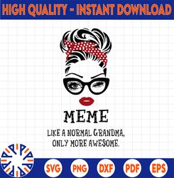 Meme SVG, Meme Birthday Svg, Meme Gift Design, Meme Face Glasses Svg Png, Meme Christmas PNG, Digital Download