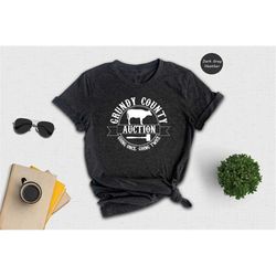 Grundy County Auction Shirt, Western T-Shirt, Country Music Tee, Rodeo T-Shirt, Western Vibes Shirt, Boho Vibes Tee