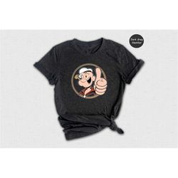 Popeye The Sailor Man T-Shirt, Popeye Fan Gifts, Popeye Birthday Shirt, Cute Cartoon Shirt, Vintage Cartoon Shirt