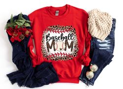 Leopard Baseball Mama Sweatshirt, Baseball Mama Sweatshirt, Leopard Baseball Mama Hoodie, Baseball Mama Hoodie, Leopard
