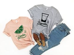 Limon Shirt,Tequila Shirt,Funny Valentines Shirt,His & Hers, Matching Shirts, Wedding Gift,Couple Valentines Gift,Love S