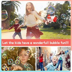 Bubble Gun Electric Automatic Soap Rocket Bubbles Machine Kids Portable Outdoor Party Toy