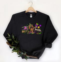 Mardi Gras alligator pelican crawfish Sweatshirt, Nola Shirt,Fat Tuesday Shirt,Flower de luce Shirt,Louisiana Shirt,Sain