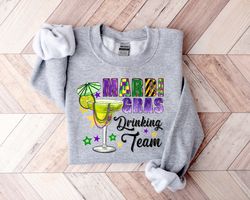 Mardi Gras Drinking Team Sweatshirt,Nola Shirt,Fat Tuesday Shirt,Flower de luce Shirt,Louisiana Shirt,Saints New Orleans
