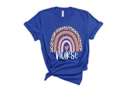 Rainbow Nurse Shirt, Leopard Print Nurse Life,Registered Nurse Shirt, RN Shirts, Nurse Week Shirt, CNA Shirt, Nursing, N