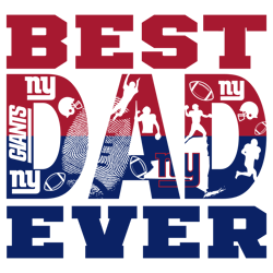 Best Dad Ever New York Giants Svg, Dad NFL Svg, Dad Sport Svg, Football Svg, Football Dad svg Digital File Download