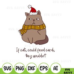 Grumpy Cat Christmas Svg, Cute Holiday Greeting Svg, Cat Lovers Cat Mom Dad Christmas Svg