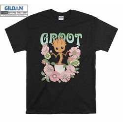 Guardians Of The Galaxy Groot Floral Epcot Flower T shirt HoodieHoody T-shirt Tshirt S-M-L-XL-XXL-3XL-4XL-5XL Oversized