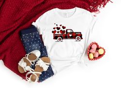 Valentines buffalo plaid Truck Shirt,Valentines Day Shirts For Woman,Heart Shirt,Cute Valentine Shirt,Cute Valentine Tee