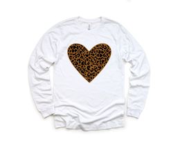 Valentines Day Shirt,Leopard heart Shirt,Valentines Day Shirts For Women, Heart Shirt, Cute Valentine Shirt, Cute valent