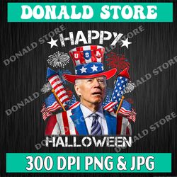 Funny Joe Biden 4th Of July Shirt Happy Halloween Firework PNG, PNG High Quality, PNG, Digital Download
