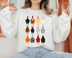 Chicken Breeds Farm Life T-Shirt Sweatshirt Hoodie