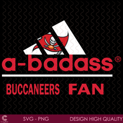 A Badass Buccaneers Fan Svg, Sport Svg, A Badass Svg, Adidas Logo Svg, Tampa Bay