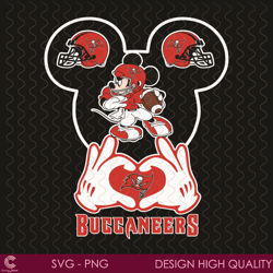 Love Tampa Bay Buccaneers Mickey Mouse Svg, Sport Svg, Mickey Mouse Svg, Helmet