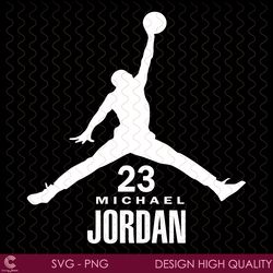 23 Michael Jordan Baseball Team Logo Icons Black White Version Svg, Sport Svg, M