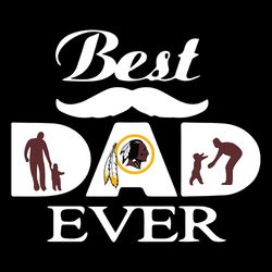 Washington Redskins Best Dad Ever, NFL Svg, Football, silhouette svg fies