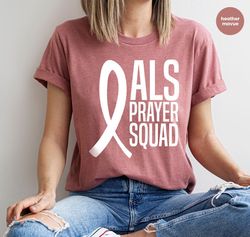 ALS Awareness Month T Shirt, ALS Fighter Vneck Tshirt, ALS T-Shirt, Family Support Outfit, Faith Tee, Als Warrior Shirt,