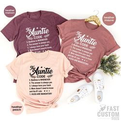 auntie t-shirt, auntie t shirt, gift for her, graphic tees, gift for women, mother day shirt, mom clothing, sister custo
