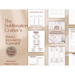 The Sublimation Crafter's Small Business Planner | Printable | Digital Download | PDF