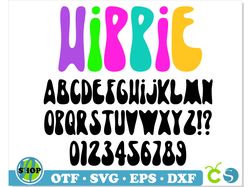 Psychedelic font, Hippie Font svg, Hippie Font OTF, Hippie letters svg Cricut, Hippie svg, 70s font 80s font, Retro Font