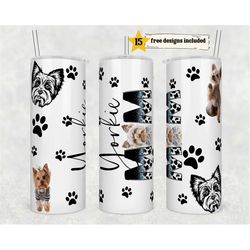 Yorkie Dog Mom tumbler wrap -20 oz Sublimation Tumbler Wrap - PNG Digital File - Dog Lover PNG -Yorkshire Terrier Dog Mo