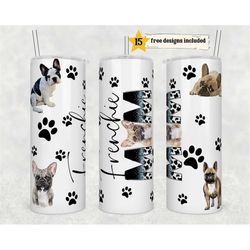 Frenchie Dog Mom tumbler wrap -20 oz Sublimation Tumbler Wrap - PNG Digital File - Dog Lover PNG -French Bulldog Dog Mom