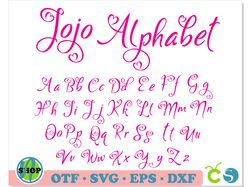 Jojo Siwa Font, Jojo Siwa letters SVG, Valentine Day Font, Love font svg, Font with Hearts svg, Heart Script Font