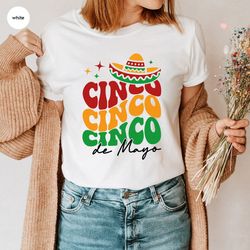 Cinco De Mayo TShirt, Festival Clothing, 5 De Mayo Outfit, Mexican Crewneck Sweatshirt, Party Shirts for Women, Happy Ci