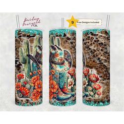 Cowgirl Boots 20 oz Skinny Tumbler Sublimation Design Digital Download PNG Instant DIGITAL ONLY,  Western Country Rustic