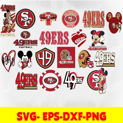 100 files,20 designs,San Francisco 49ers NFL svg Cut Files football Clipart Bundle,svg bundle,nfl logo svg,nfl svg