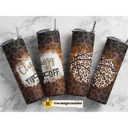 20oz Skinny Tumbler Basketball Classy Until Tip-off Leopard Designs Template Straight PNG File Download basketball mom s
