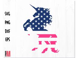 Patriotic Unicorn svg, Girl Fourth of July svg, 4th of July svg, America Svg, USA Svg, Patriotic SVG, Unicorn svg Cricut