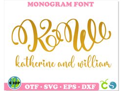 Monogram Wedding Font svg png otf | monogram font cricut, monogram font svg, monogram font png, monogram font ttf