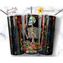 Tarot Card 20 oz Skinny Tumbler Sublimation Design Digital Download Funny Witchy The Taco PNG Instant DIGITAL ONLY, Zodi